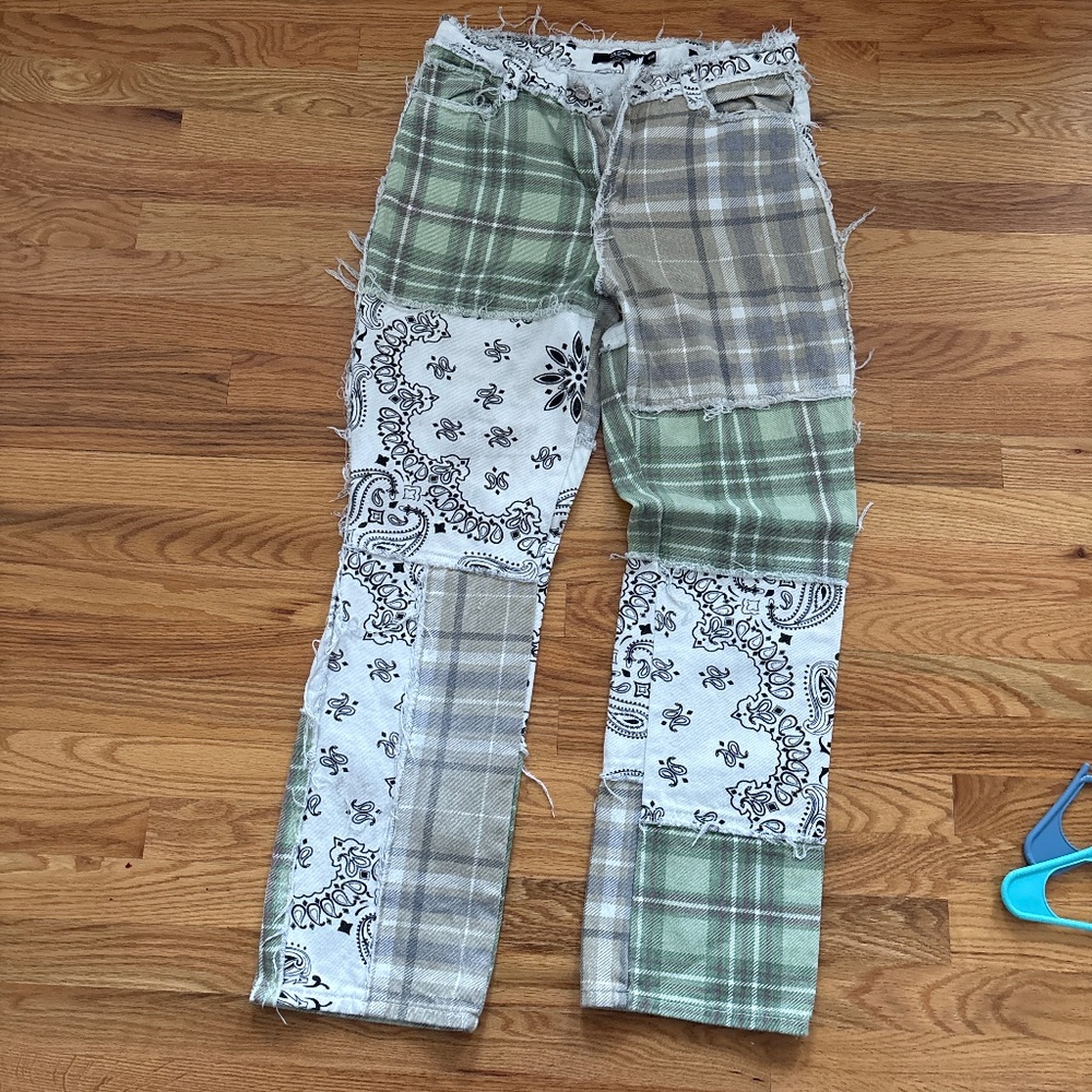Jaded London Bandana Patchwork Jeans